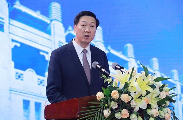 中国奥委会主席高志丹在哈尔滨会见中国台北奥委会主席林鸿道一行